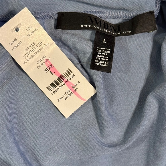 WHBM Matte Jersey Banded Bottom Top size L. NWT - Picture 6 of 9